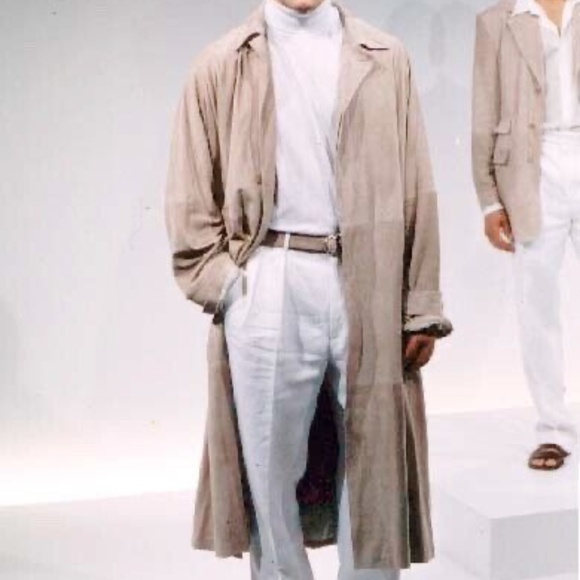 Ralph Lauren Purple Label Goat Suede Overcoat w/ Tags Sz L. Made in Italy - Picture 8 of 9